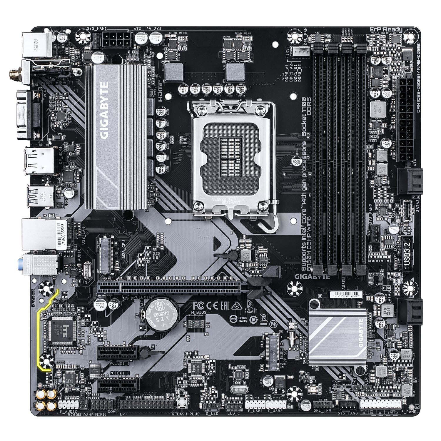 B760M D3HP WIFI6, DDR5, Socket LGA1700, mATX, Negru