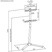 Maclean TV floor stand bracket  32-70   max. VESA 400x400  max. 40kg  MC-494