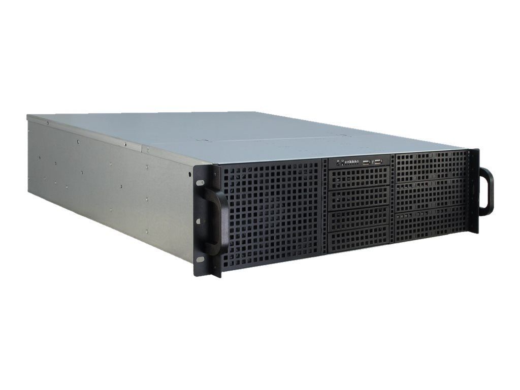 Inter-Tech 3U-30255 Rack Black  Stainless steel