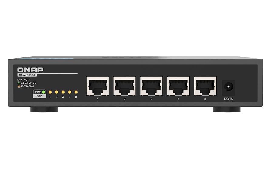 QNAP QSW-3205-5T switch 5 x RJ-45 (100M/1G/2,5G/5G/10G)