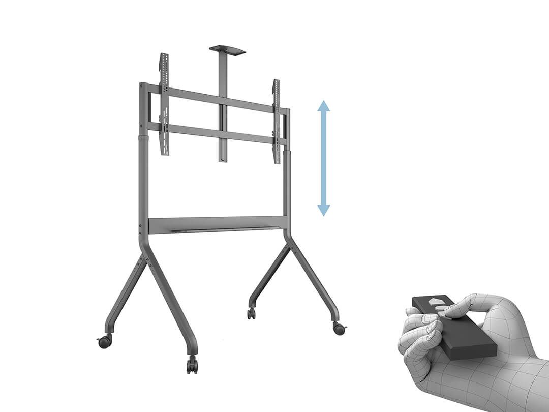 Stand TV mobil, motorizat, cu suport camera si multimedia Multibrackets MB-8229, 65-100 , max.90 kg