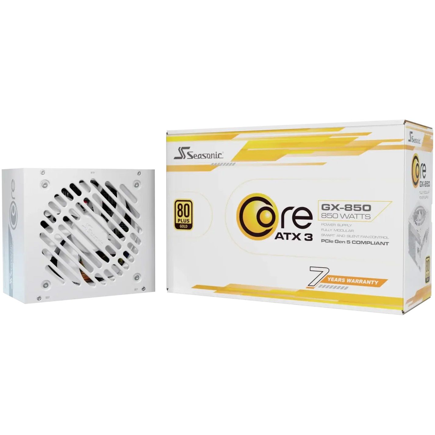 Core GX-850-V2 ATX3.1, PCIe 5.1, 80 Plus Gold, 850W, Full Modulara, Alb