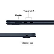 Laptop Apple MacBook Air 15 MW1L3RO/A, 15.3 inch 2880 x 1864, Apple M4 10-Core (10 C / 10 T), 16 GB RAM, 256 GB SSD, Apple M4 10-core, MacOS, Negru