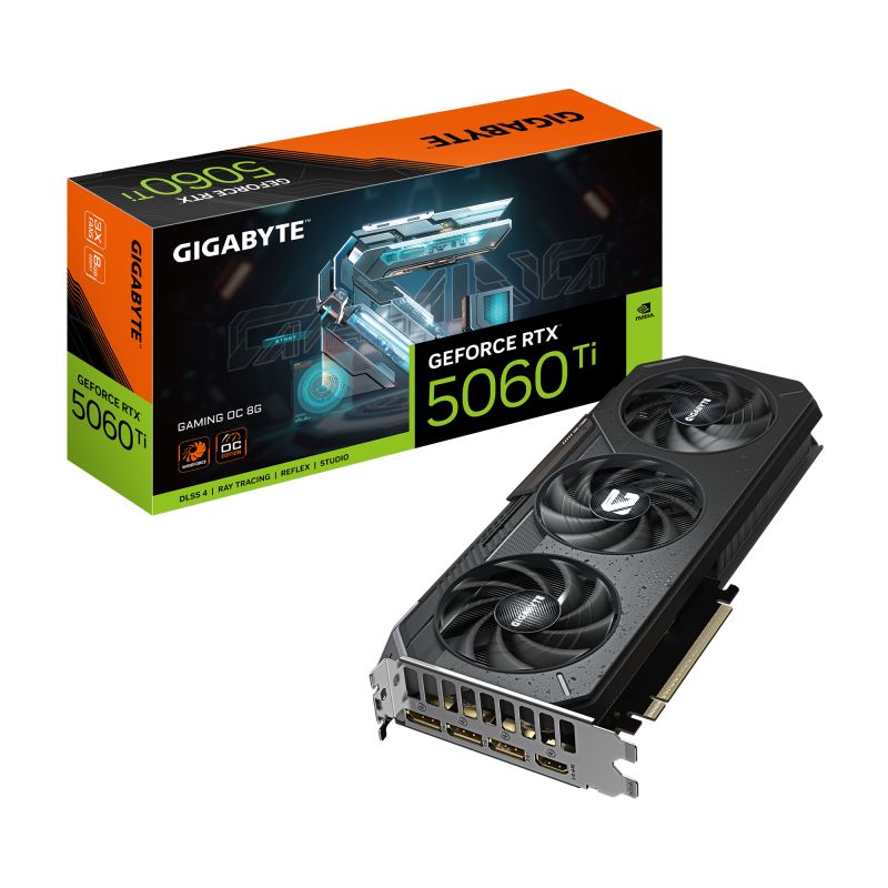 GIGABYTE GeForce RTX 5060 Ti GAMING OC 8G Graphics Card - 8GB GDDR7  128bit  PCI-E 5.0  2647MHz Core Clock  3 x DisplayPort  1 x HDMI  GV-N506TGAMING OC-8GD