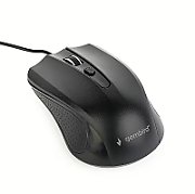 MOUSE GEMBIRD, PC sau NB, cu fir, USB, optic, 1200 dpi, butoane/scroll 4/1, cablu 1.8m, negru,  MUS-4B-01L  (timbru verde 0.18 lei)