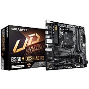 Placa de Baza GIGABYTE B550M DS3H AC R2 AM4, 4x DDR4, 1x DP 1x HDMI, 1x PCIE 4.0 x16 1x PCIE 3.0 x16 1x PCIE 3.0 x1, 2x M.2, 4x SATA 6GB/s, mATX