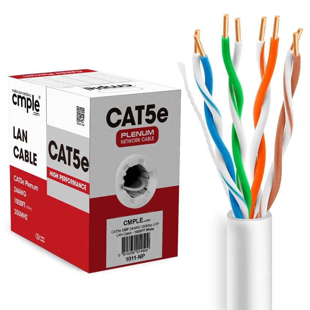 ETHERNET CAT5E PLENUM RATED 20/METER GRAY - SPARE