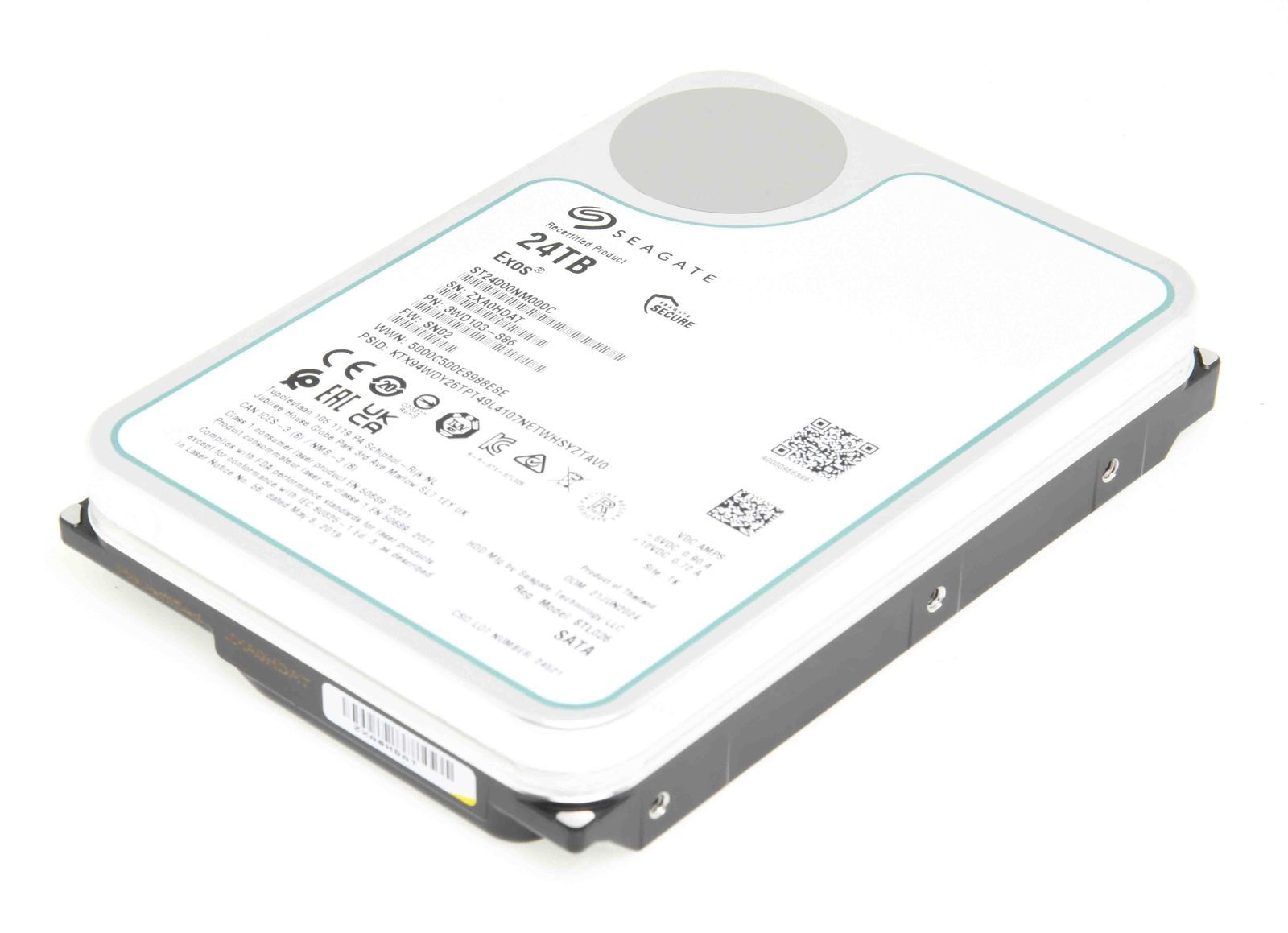 HDD server Seagate Exos Recertified 24 TB 3.5 inch SATA 6G 7200 rpm 512 MB 512e, Recertified - 12 luni garantie