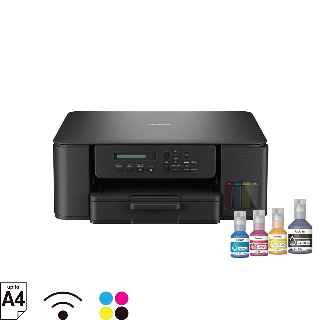 Imprimanta multifunctionala inkjet color Brother DCP-T530W, A4, USB 2.0, Wi-Fi, 16 ppm negru, 16 ppm color