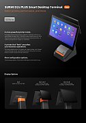 All-In-One Sunmi D2s PLUS L1586, 15.6 inch + 15.6 inch (Customer Display) 1920 x 108 pixeli, Qualcomm Snapdragon Cortex-A55  (, 2.0 GHz), 4 GB RAM