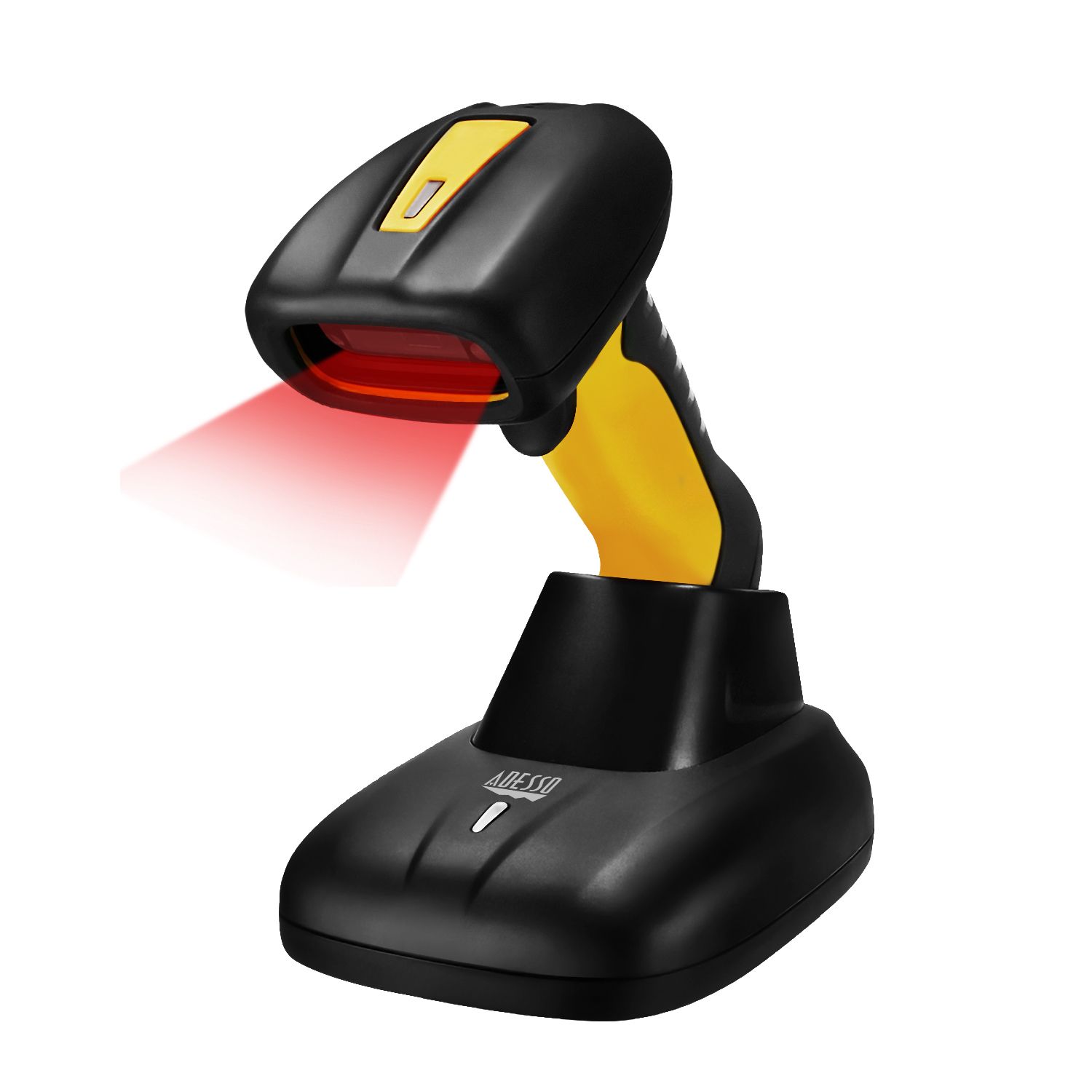 Adesso NuScan 4100B Bluetooth Antimicrobial Waterproof CCD Barcode Scanner with Charging Cradle
