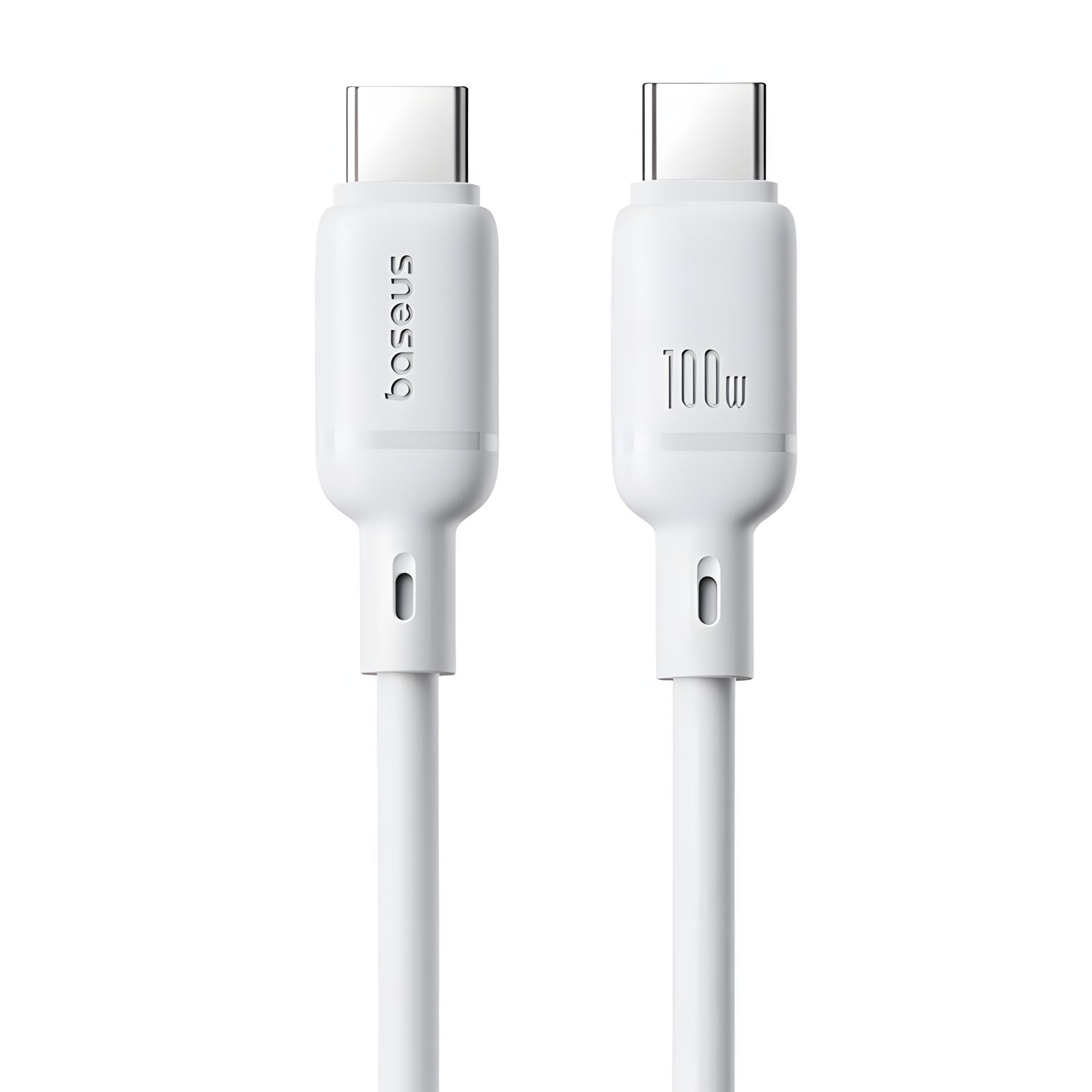 CABLU alimentare si date Baseus Silky, Fast Charging Data Cable pt. smartphone, USB Type-C la USB Type-C 100W, 2m, alb  P10377704213-01  (timbru verde 0.08 lei) - 6932172668853