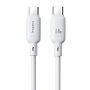 CABLU alimentare si date Baseus Silky, Fast Charging Data Cable pt. smartphone, USB Type-C la USB Type-C 100W, 2m, alb  P10377704213-01  (timbru verde 0.08 lei) - 6932172668853