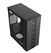 Carcasa PRO GAMING JAX, Mid Tower, Tempered Glass, Ventilatoare suportate: 6, Ventilatoare incluse: 3x ARGB, ATX, dimensiuni (W x H x D mm) 320x180x410