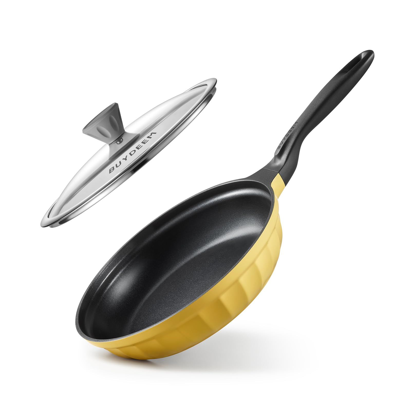 BUYDEEM Cast Aluminum Nonstick Frying Pan 25 cm, model CP151, color Mellow Yellow