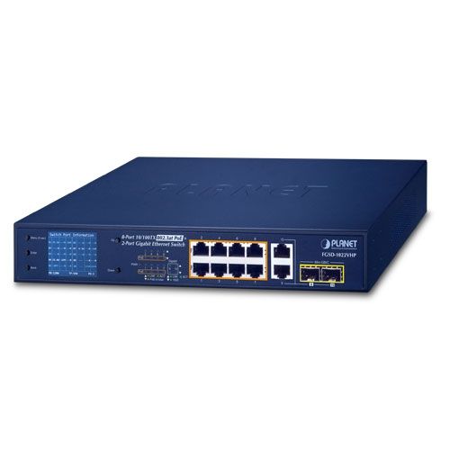 Switch Planet FGSD-1022VHP, 8 porturi 10/100/1000 Mbps