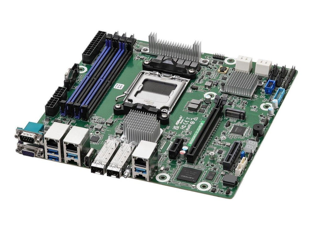 ASRock B650D4U3-2L2Q/BCM, 1xSKT LGA 1718, AMD Ryzen 9000, B650E, SATA, 1xM.2, 2x25GbE, 2xGbE, IPMI