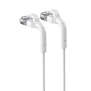 Extralink Cat.6A U/FTP 3m 1Gbps Alb | Patchcord LAN | Cu Cablu de rețea twisted pair, capăt îndoitat