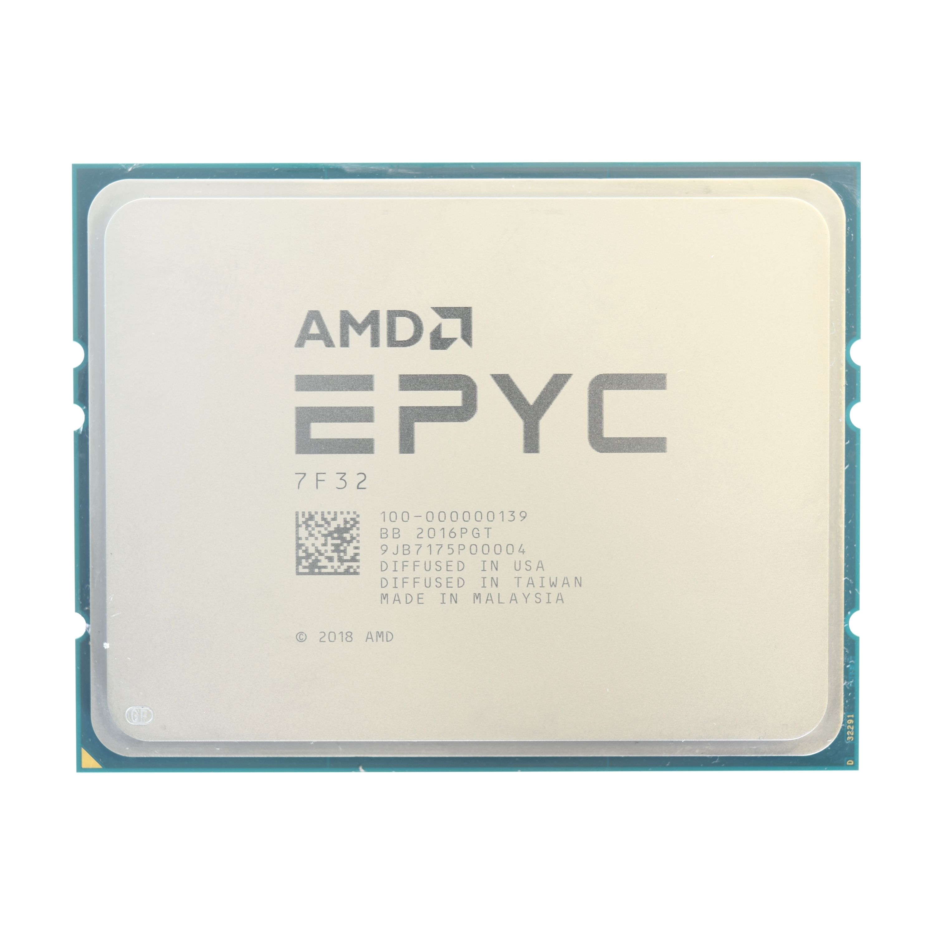 AMD EPYC model 7F32 ROME 8 Core Socket SP3 TRAY 100-000000139