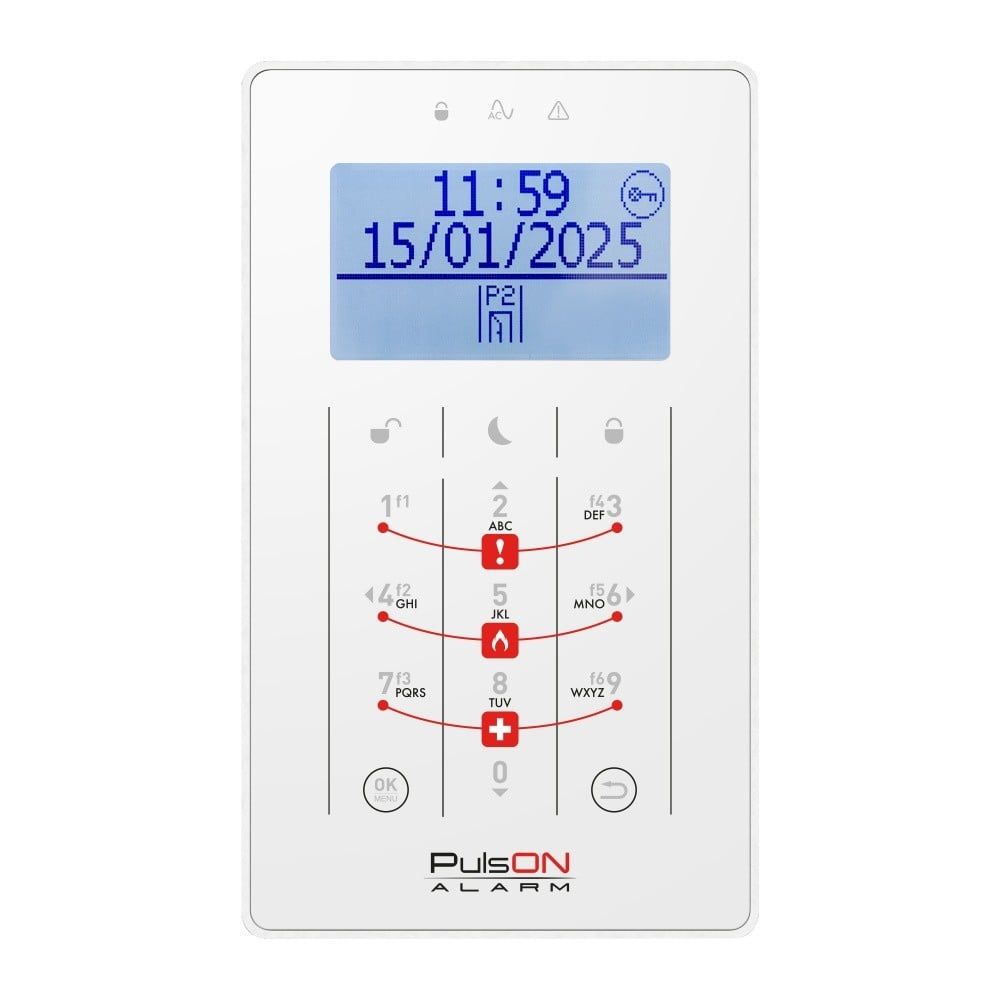 BCS PULSON LCD/S WH Tastatură LCD/S sensibilă la atingere albă