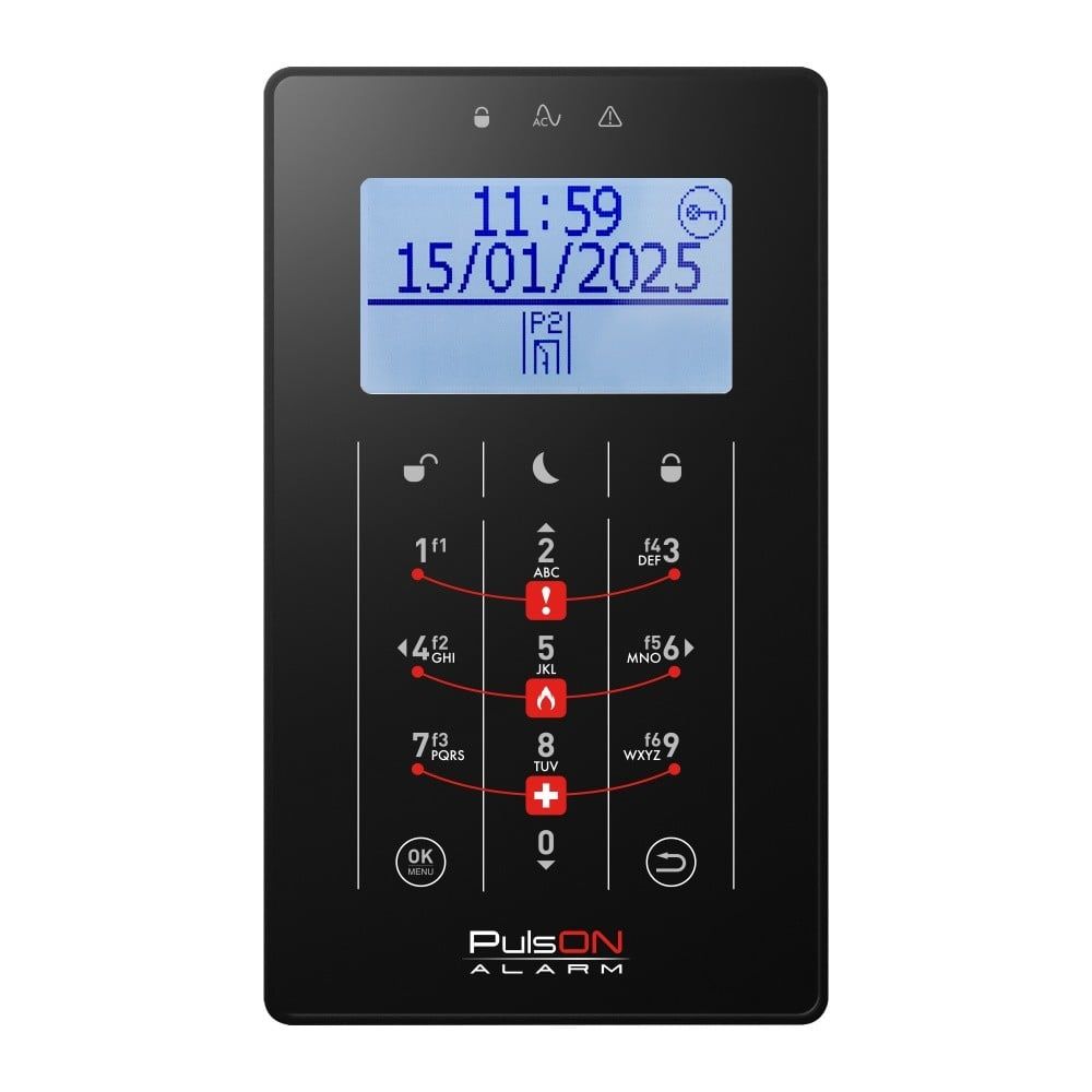 BCS PULSON LCD/S BL Tastatură LCD/S neagră cu funcție tactilă