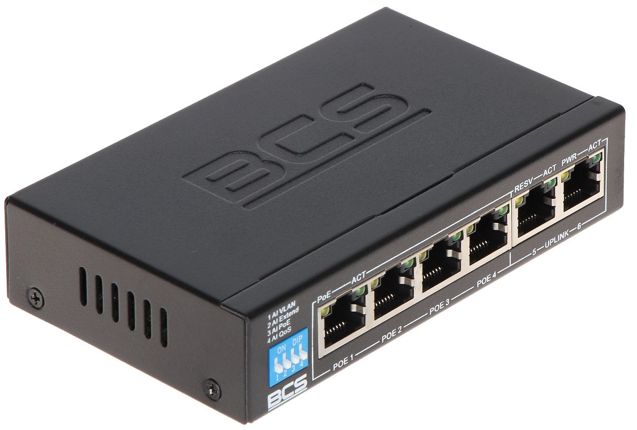 Switch BCS BCS-B-SP0402, 6 porturi 10/100 Mbps