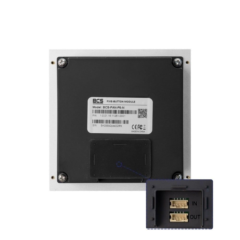 BCS BCS-PAN-P5-N Modul Dublu cu Cinci Butoane