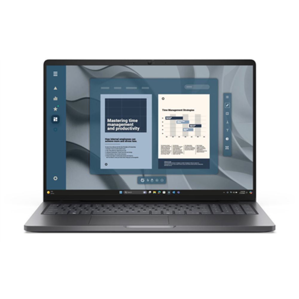 Laptop Dell Pro 16, 16 inch 1920 x 1200, AMD 220 (6 C / 12 T, 3.2 GHz - 4.9 GHz, 3 MB + 16 MB cache), 16 GB DDR5, 512 GB SSD, AMD Radeon 740M, Windows 11 Pro