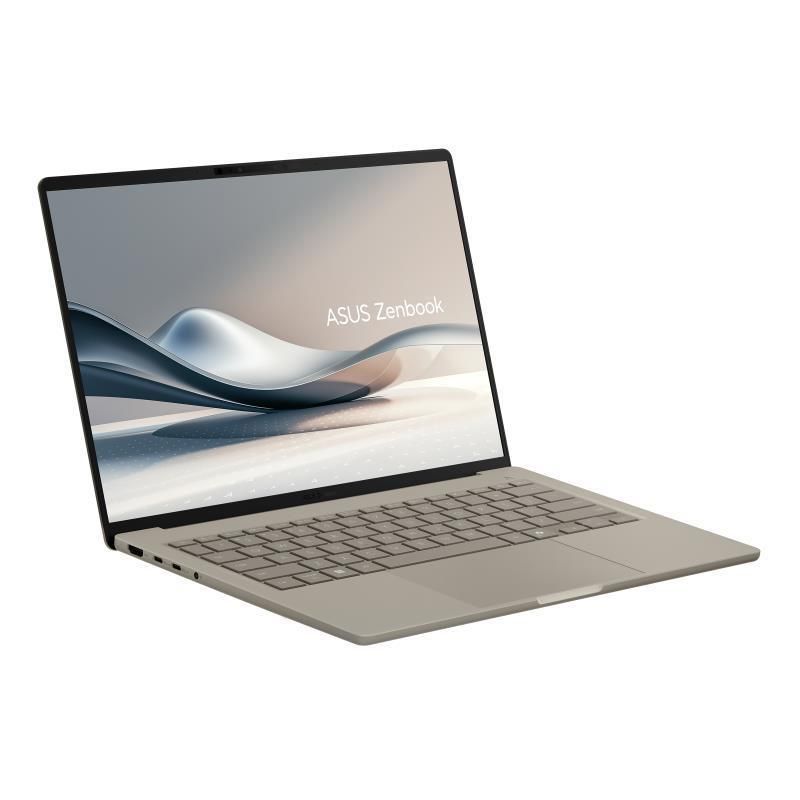 Laptop Asus Zenbook A14 UX3407QA-QD340X, 14 inch 1920 x 1200, Qualcomm X1-26-100 (8 C / 8 T, 3.0 GHz - 3.0 GHz, 12 MB + 6 MB cache), 32 GB LPDDR5X, 1 TB SSD, Qualcomm Adreno X1-45, Windows 11 Pro, Bej