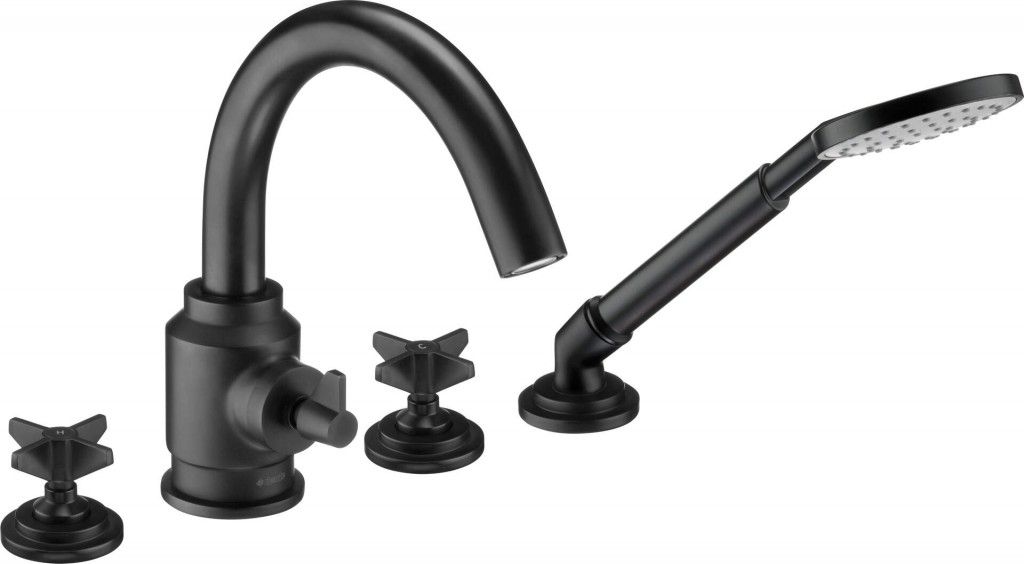 4-hole bathtub mixer with shower set