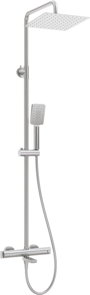 Rain shower with thermostatic bathtub faucet