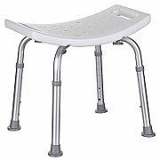 Rectangular shower stool with height adjustment
