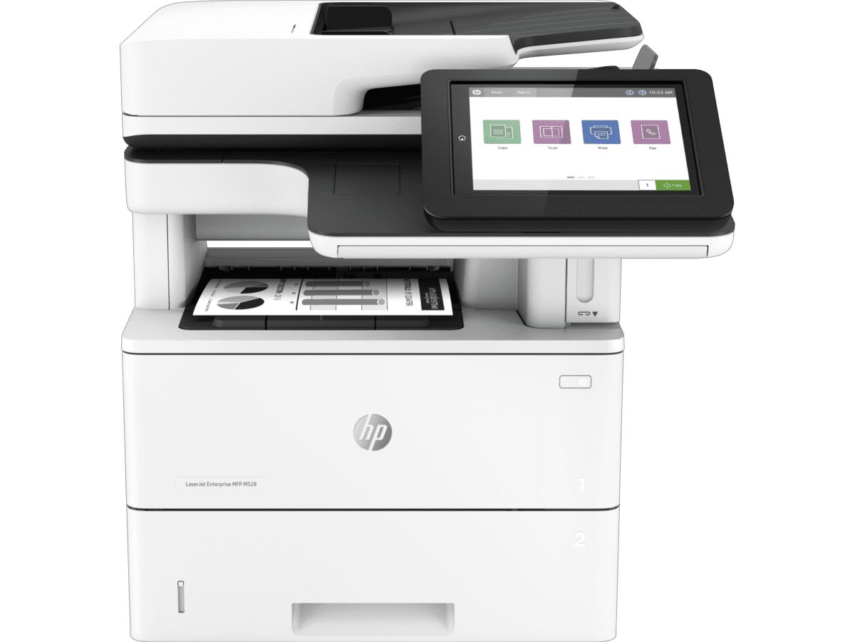 Imprimanta multifunctionala laser monocrom HP M528F, A4, duplex, ADF, USB 2.0, 43 ppm