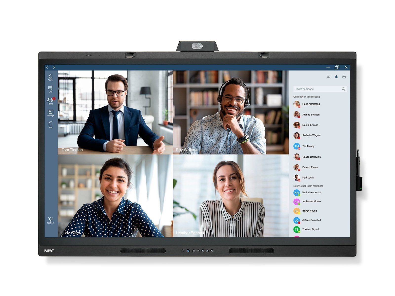 NEC MultiSync WD551 Ecran plat interactiv 139,7 cm (55 ) IPS 400 cd/m² 4K Ultra HD Ecran tactil 16/7