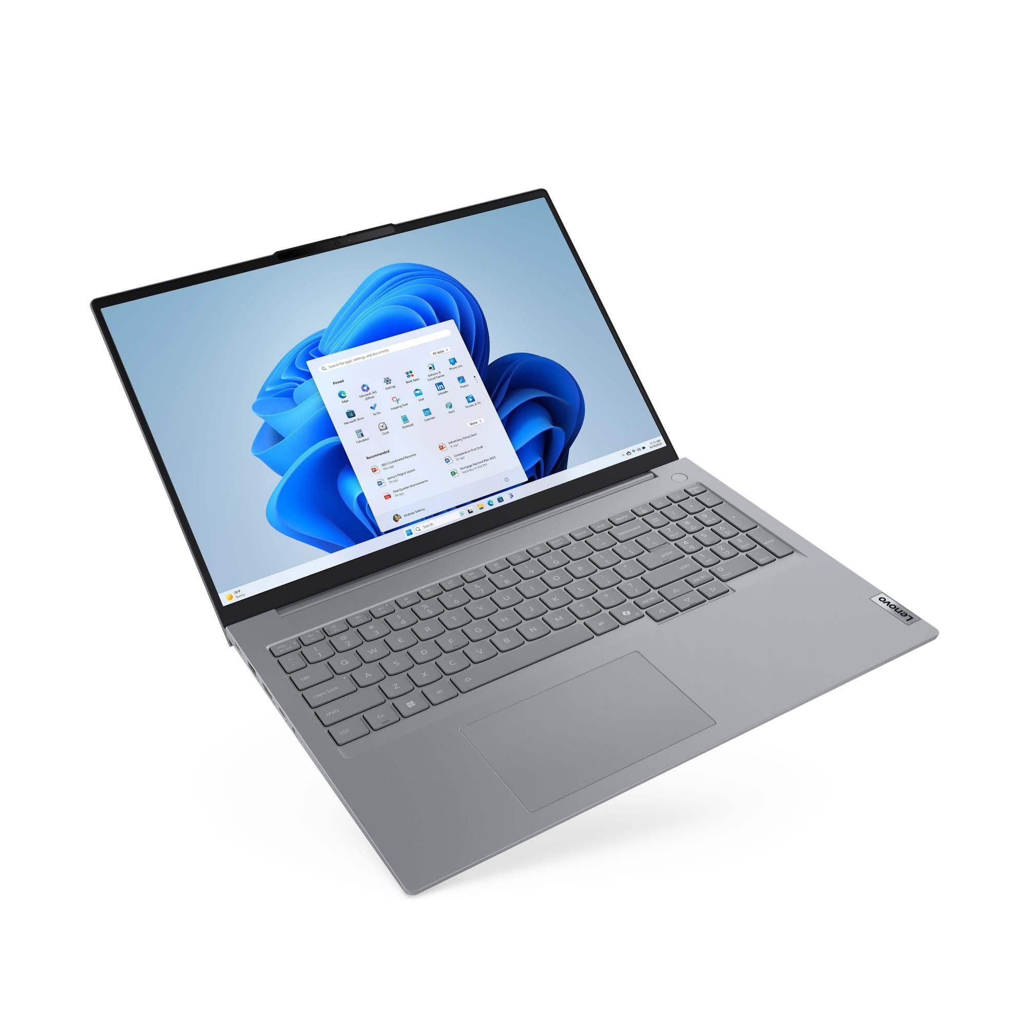 Laptop Lenovo ThinkBook 16 G8 IAL 21SK008QPB, 16 inch 1920 x 1200, Intel 255H (16 C / 26 T, 2.5 GHz - 5.1 GHz, 24 MB cache, 28 W), 16 GB DDR5, 512 GB SSD, Intel Arc 140T, Windows 11 Pro, Tastatura Italiana, Gri