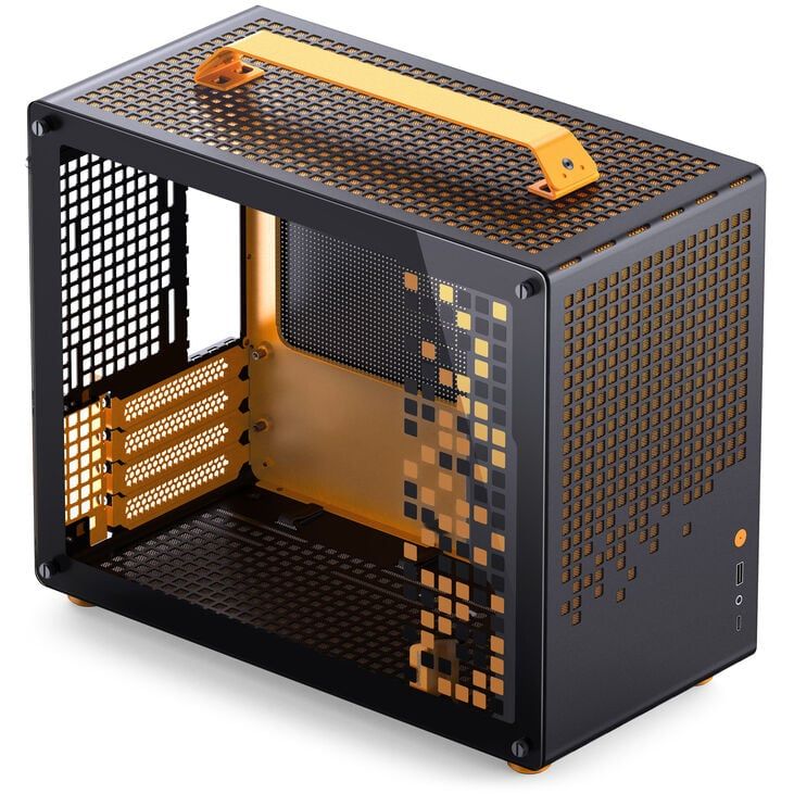 Computer Case JONSPLUS MATX Handle Case Z20 - Black-Orange