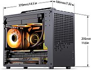 Computer Case JONSPLUS MATX Handle Case Z20 - Black-Orange