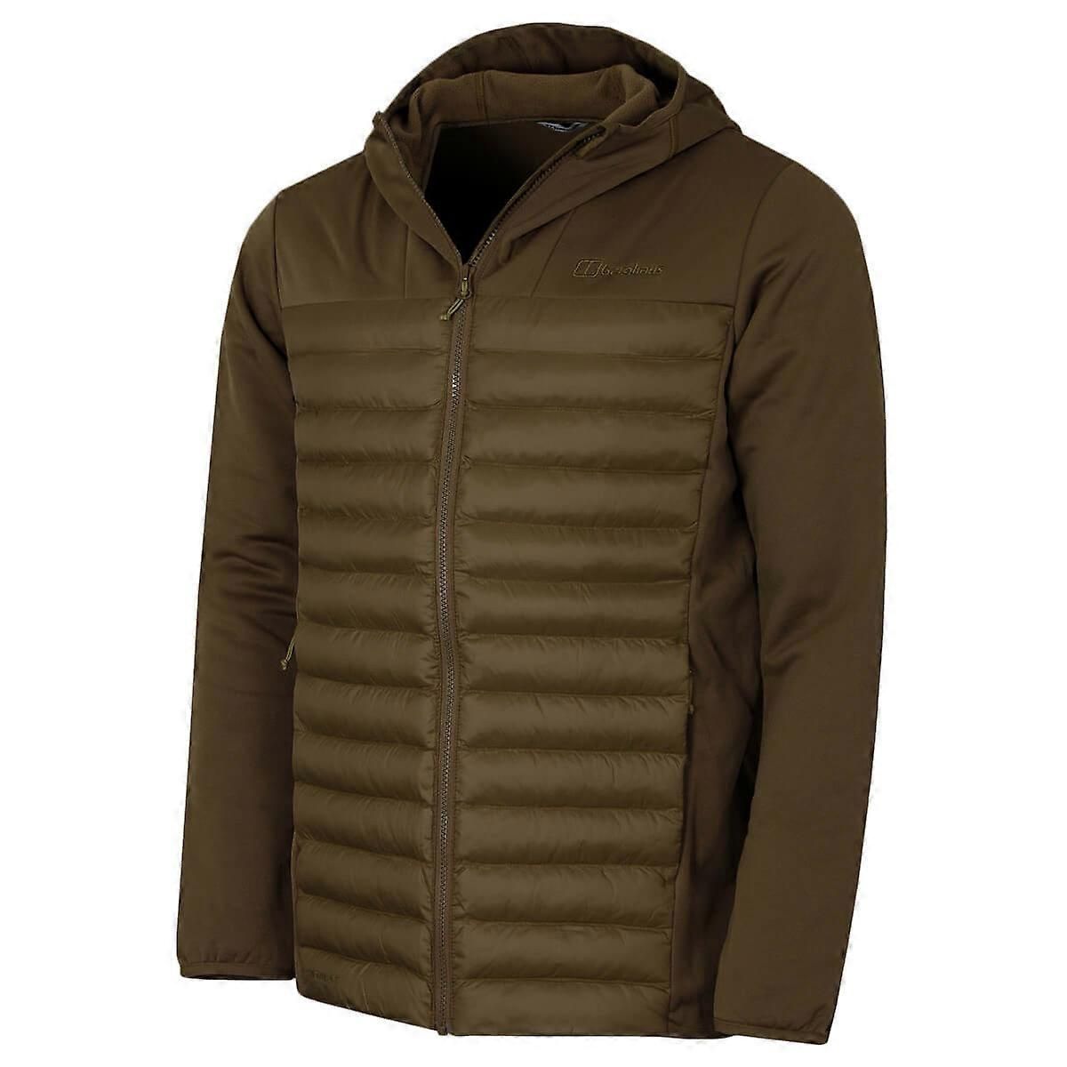 Men's Berghaus Vaskye Hooded Hybrid Jacket size L brown