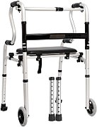 Lightweight aluminium four-wheel rehabilitation walker CH100AM