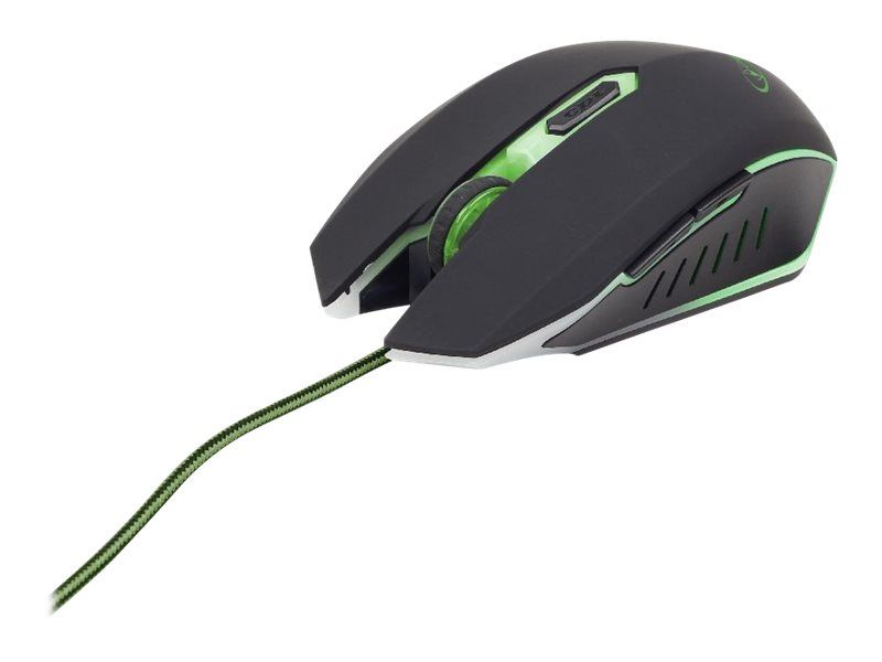 Mouse optic Gembird MUSG-001-G, Gaming, 2400 dpi, Verde