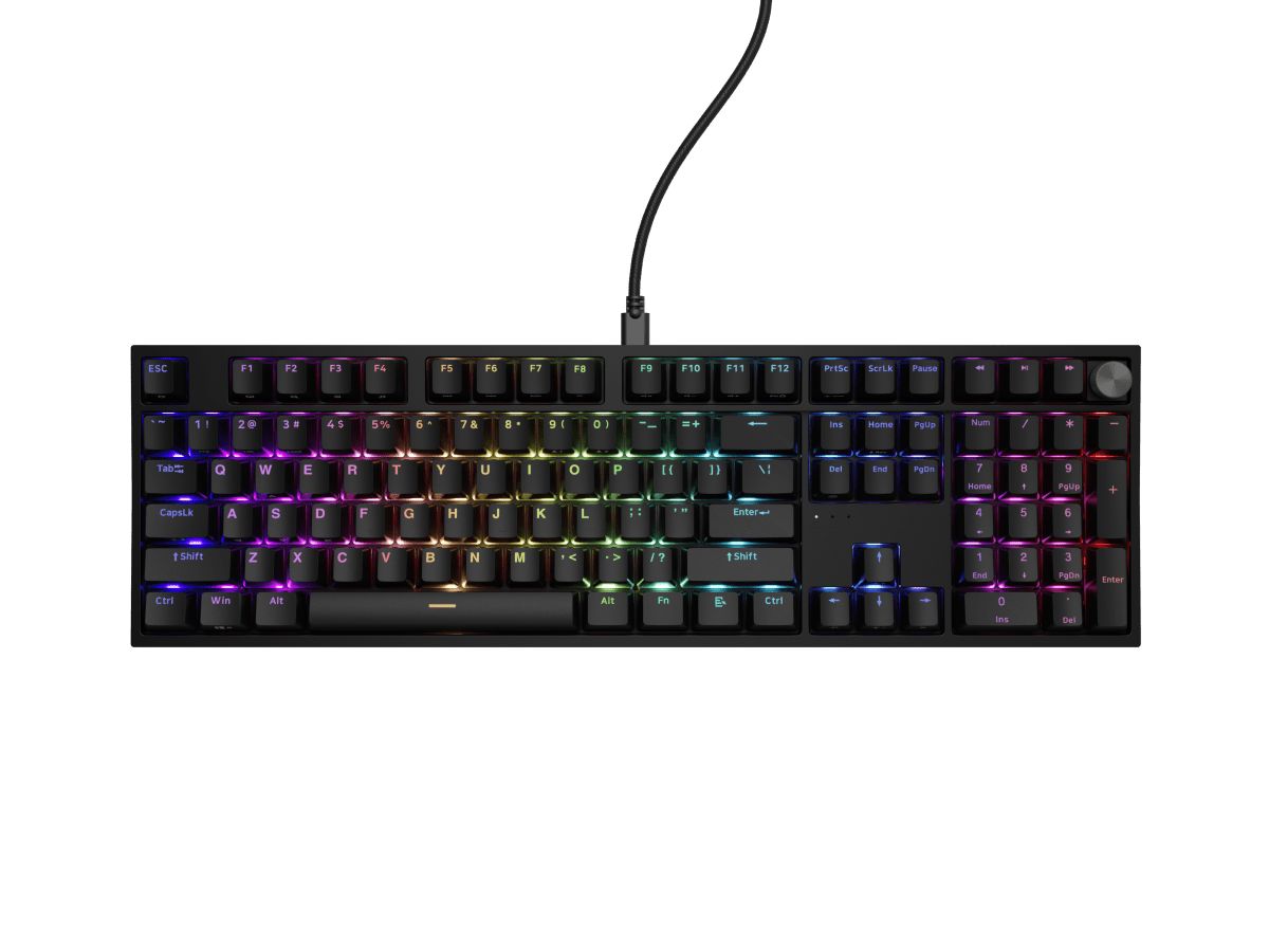GAMING KEYBOARD GENESIS THOR 404 US LAYOUT RGB BACKLIGHT MECHANICAL BLACK GATERON YELLOW PRO
