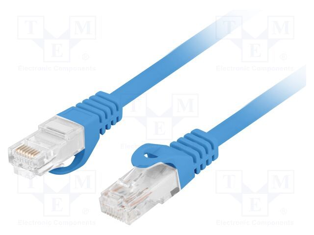 LANBERG Patchcord cat.6 UTP LSZH CU 0.5m grey Fluke passed