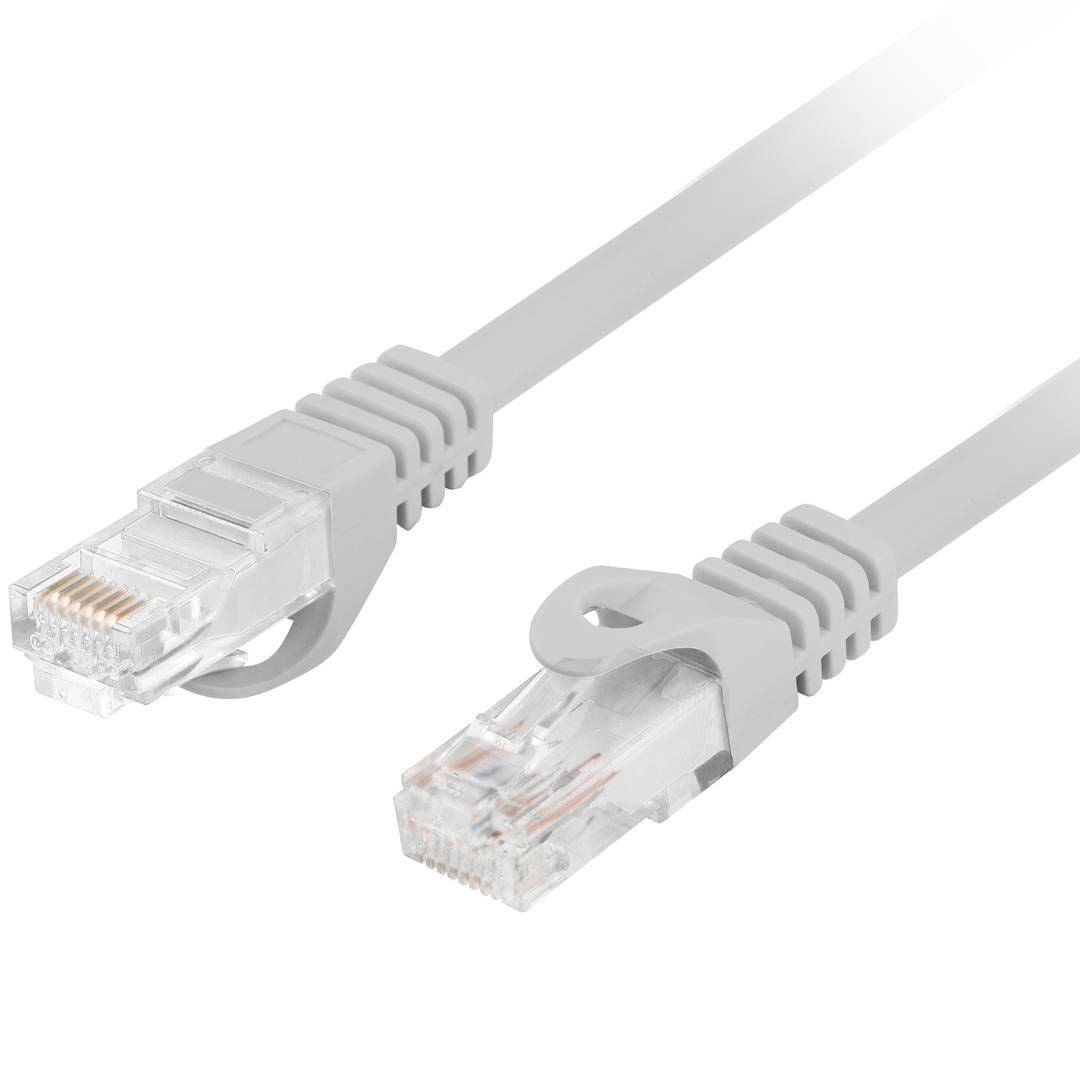 LANBERG Patchcord cat.6 UTP LSZH CU 1.5m grey Fluke passed