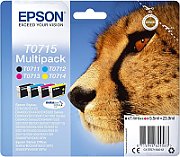 Cartus cerneala Epson C13T07154012 ,Black/tri-color ,bk 7.4 ml / c 5.5 ml ,Original (T0715) 