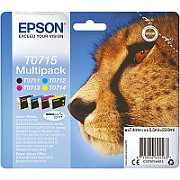 Cartus cerneala Epson C13T07154012 ,Black/tri-color ,bk 7.4 ml / c 5.5 ml ,Original (T0715) 