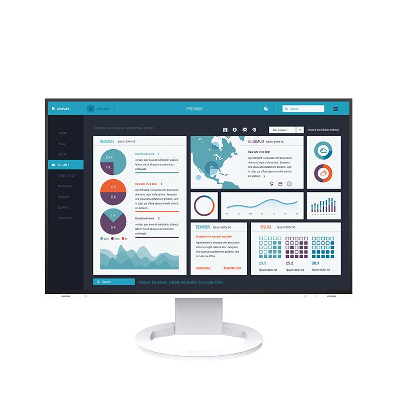 EIZO FlexScan EV2495-WT LED display 61,2 cm (24.1 ) 1920 x 1200 Pixel WUXGA Alb