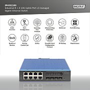 Digitus DN-651160 switch-uri Gestionate L2/L3 Gigabit Ethernet (10/100/1000) Negru, Albastru