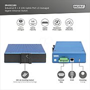 Digitus DN-651160 switch-uri Gestionate L2/L3 Gigabit Ethernet (10/100/1000) Negru, Albastru