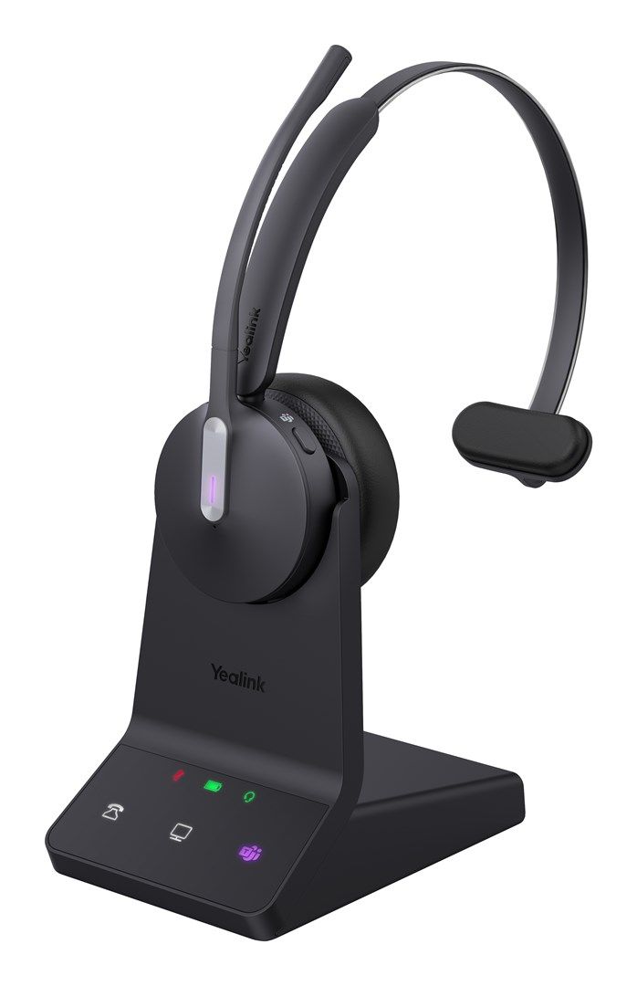 Yealink WH64 Mono Teams Căști Fără fir Bandă de fixare pe cap Birou/Call center USB tip-C Bluetooth Negru