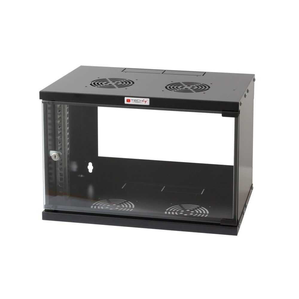 Techly I-CASE EL-1006B45 rack-uri 6U Raft montat pe perete Negru